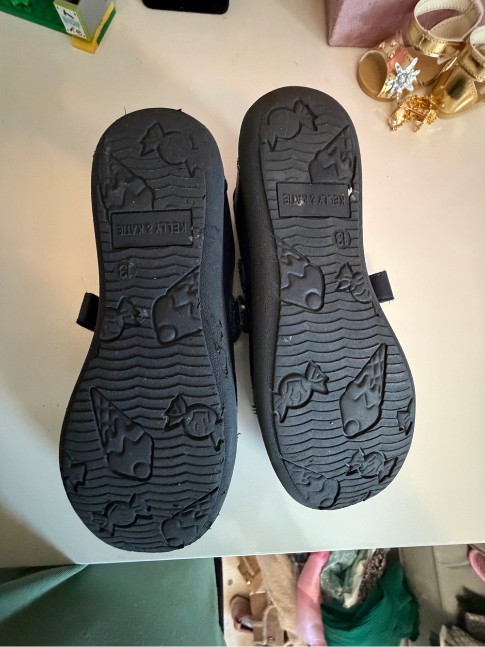 Kelly & Katie Black Mary Jane Strap Flats - Picture 4 of 4